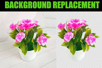 background replacement and improve quality in photoshop