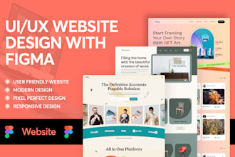 do figma website design, landing page design, uiux design, uiux template design
