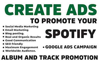 create ads to promote your spotify music for track and album
