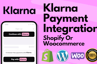 do klarna integration shopify or woocommerce store