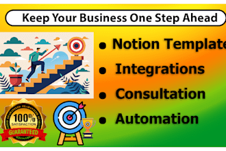 build advanced notion template, integration, consultation, and dashboard