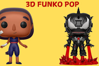 create custom 3d funko pop for 3d printing bobblehead nendriod 3d funk opop