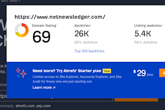 publish article or insert link on net news ledger DR 70