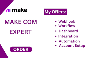 make com automation, make com, made com,  make com workflow