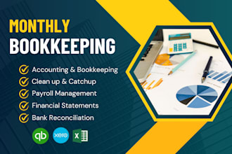 do monthly bookkeeping, and payroll using quickbooks, xero, sage, wave