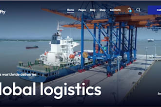 create logistics website, dispatch website, cargo website, transport website
