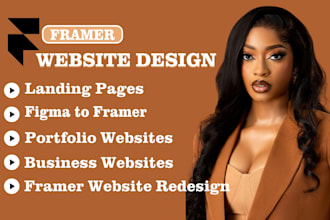 convert figma or webflow design into a framer website and framer landing page