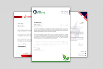 design elegant and professional business letterhead