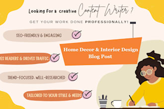 write SEO optimized blog post for home decor and interior
