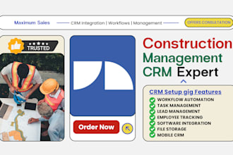 set up construction crm automation buildertrend jobber jobnimbus procore asana