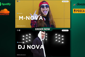 design eye catching spotify artist banner or header