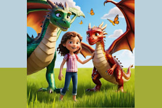 provide creative children book story illustration service 3d animal illustration