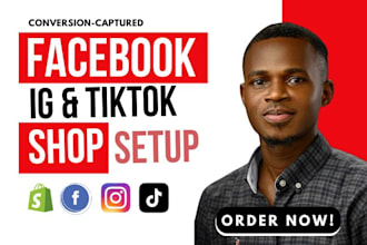 setup instagram shopping facebook shop and integrate with shopify etsy store