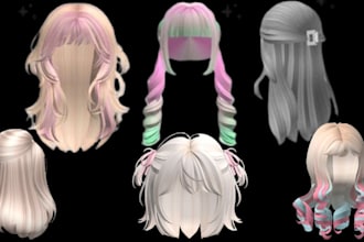 create 3d roblox hair accessories