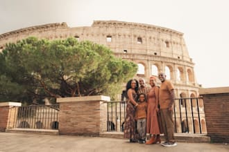 take portraits of your family in rome