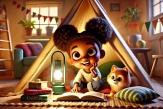 do children story book illustration, children book illustrator book cover