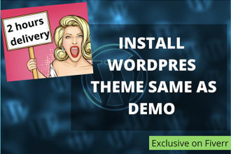 setup wordpress theme same as demo