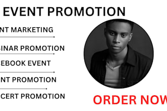 do eventbrite promotion, webinar , conference, concert promotion