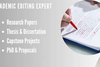 edit research, capstone projects, masters thesis, dissertation, proposal