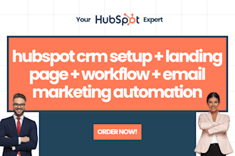 setup hubspot crm hubspot landing page hubspot workflow marketing automation