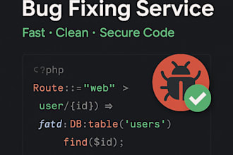 fix your laravel, PHP, or mysql bugs quickly and efficiently
