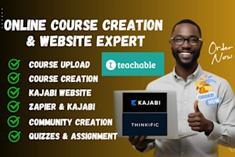 teachable website kajabi course website, sales funnel, course upload, thinkific