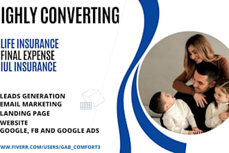 life insurance final expense iul insurance leads generation via ads landing page