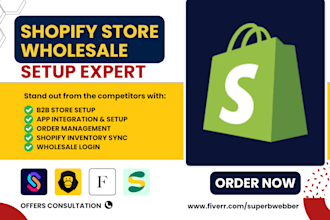 set up shopify store b2b wholesale channel dropshipping sparklayer faire buddify