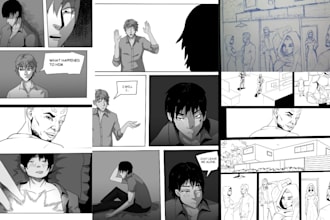 draw anime manga panel manga storyboard mangaka page comic book art comic strip