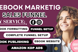 design a complete ebook sales funnel for authors and info products