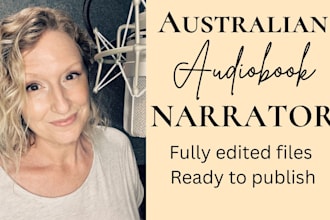 narrate your audiobook with warmth in my australian accent