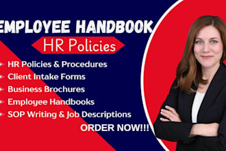 develop HR policies employee handbooks client intake form and business brochures