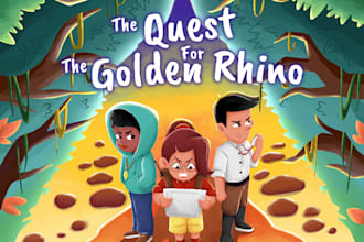 draw cute children storybook illustrations, character designs, and book covers