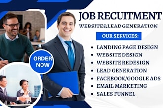design recruitment website job board website agency website recruitment leads