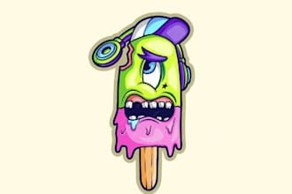 design shining outstanding candy mascot logo