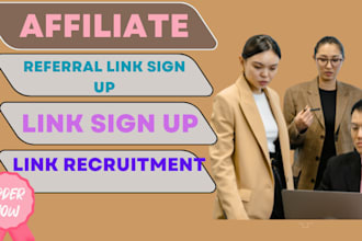 do affiliate link sign up, referral link promotion, affiliate link recruitment