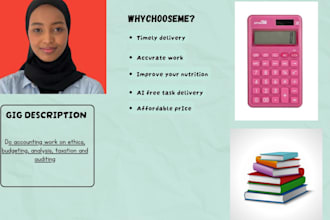do accounting work on ethics, budgeting, analysis, taxation and auditing