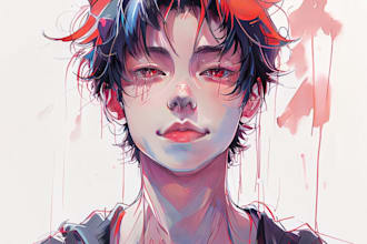 draw anime,fanart portrait illustration