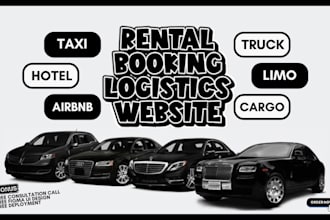 taxi hotel booking car rental logistics dispatch cargo freight trucking website