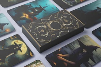 design tarot and oracle cards with stunning illustrations