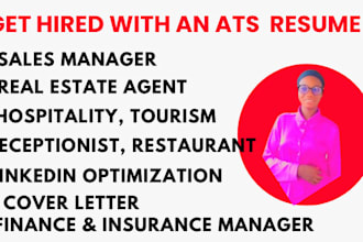 write real estate  agent finance account project manager sales engineer