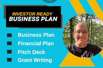 investor ready business plan, financial plan, pitch deck as business plan writer