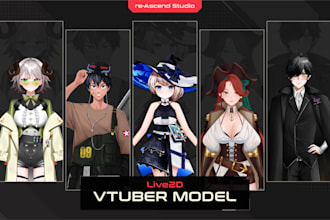 design live2d vtuber model art character ready to rig