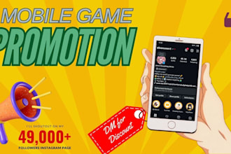 promote your mobile game on my instagram for app installs