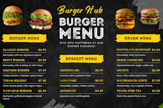 design modern menu design for restaurants, cafes, and bars
