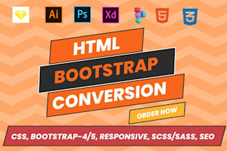 convert figma to HTML responsive bootstrap 5