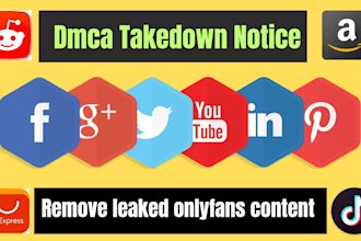 send dmca takedown notice to remove onlyfans google reddit, instagram, facebook