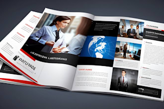 create business brochure design, booklet, magazine, proposal, catalog