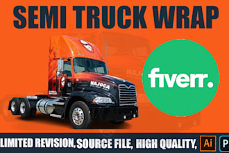 design professional semi truck wrap,trailer semi truck wrap, vehicle wrap