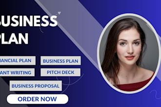 craft professional business plan, proposal, financial plan, and pitch deck